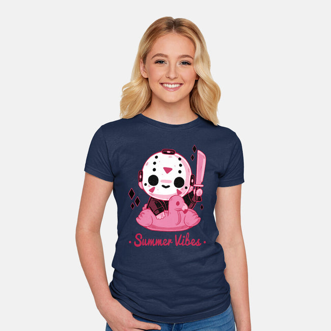 Creepy Summer Vibes-womens fitted tee-xMorfina