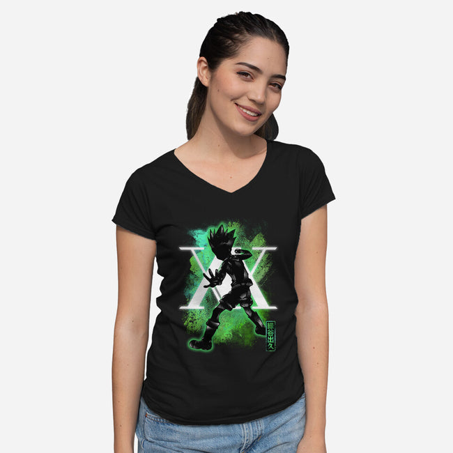 Cosmic Hunter-womens v-neck tee-fanfreak1