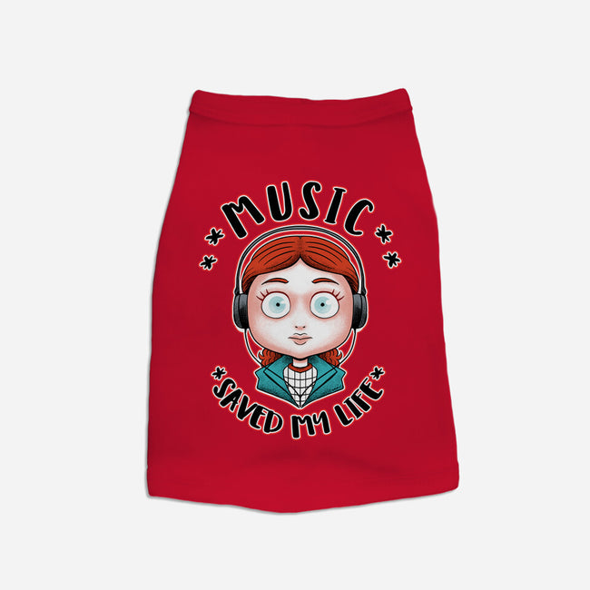 Music Saved My Life-dog basic pet tank-Andriu