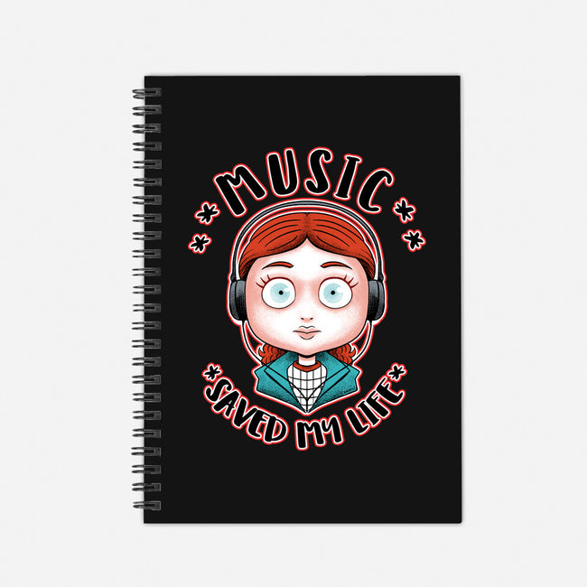 Music Saved My Life-none dot grid notebook-Andriu