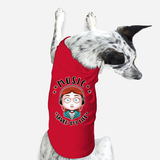 Music Saved My Life-dog basic pet tank-Andriu