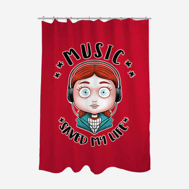 Music Saved My Life-none polyester shower curtain-Andriu