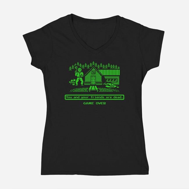 Camp Trail-womens v-neck tee-demonigote