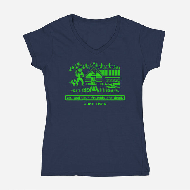Camp Trail-womens v-neck tee-demonigote