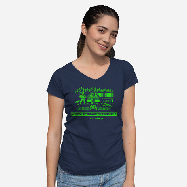 Camp Trail-womens v-neck tee-demonigote