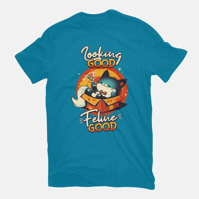 Feline Good-womens fitted tee-Snouleaf