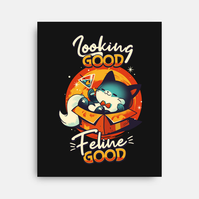 Feline Good-none stretched canvas-Snouleaf