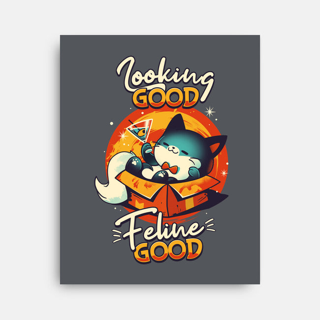 Feline Good-none stretched canvas-Snouleaf