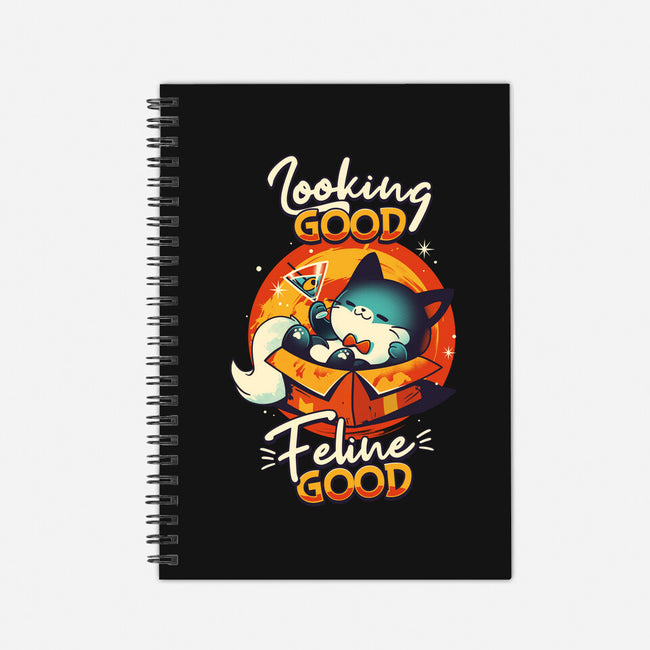 Feline Good-none dot grid notebook-Snouleaf