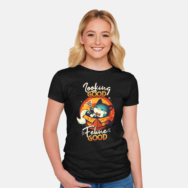 Feline Good-womens fitted tee-Snouleaf