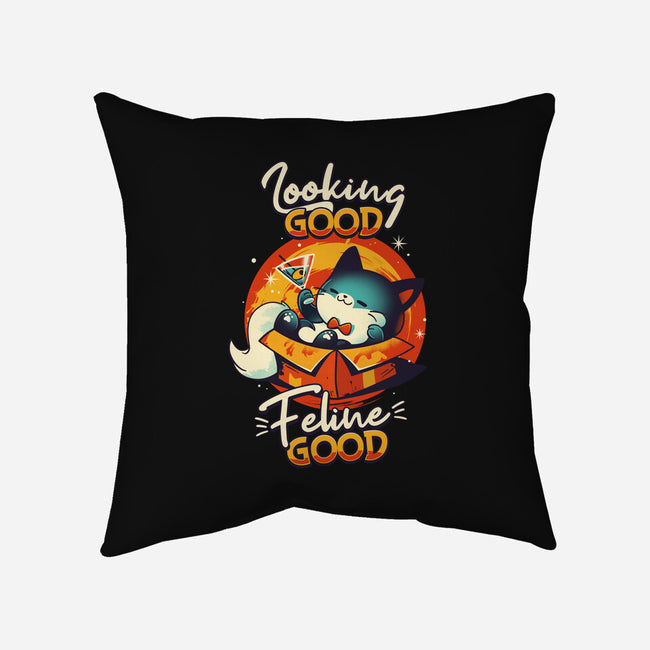 Feline Good-none removable cover w insert throw pillow-Snouleaf