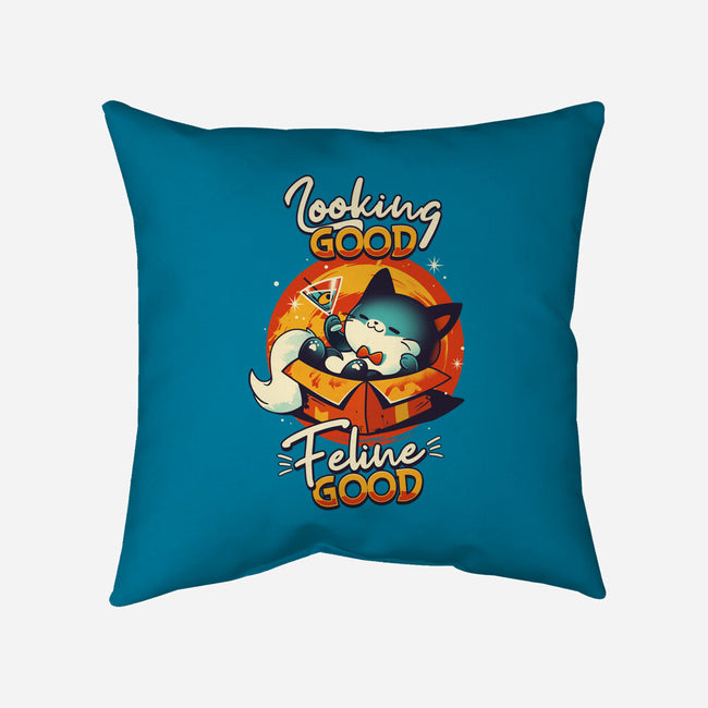Feline Good-none removable cover throw pillow-Snouleaf