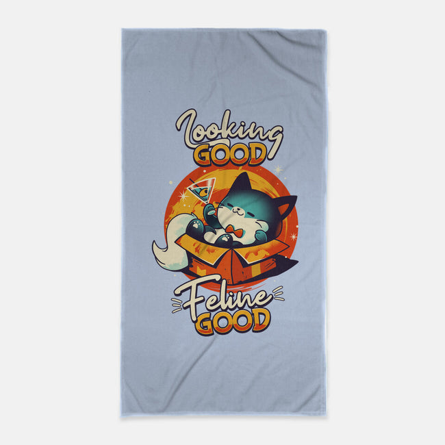 Feline Good-none beach towel-Snouleaf