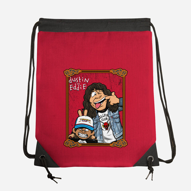 Dustin And Eddie-none drawstring bag-Boggs Nicolas