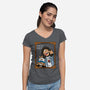 Dustin And Eddie-womens v-neck tee-Boggs Nicolas