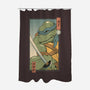 Blue Kame Ninja-none polyester shower curtain-vp021