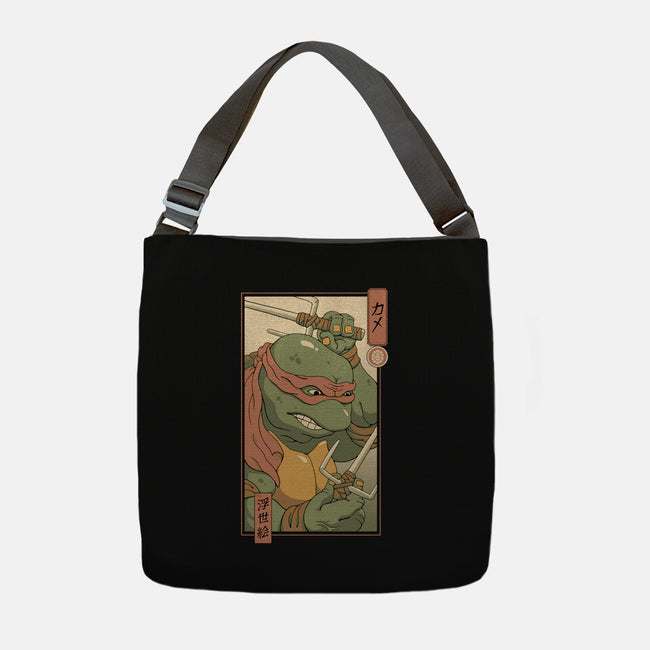 Red Kame Ninja-none adjustable tote bag-vp021
