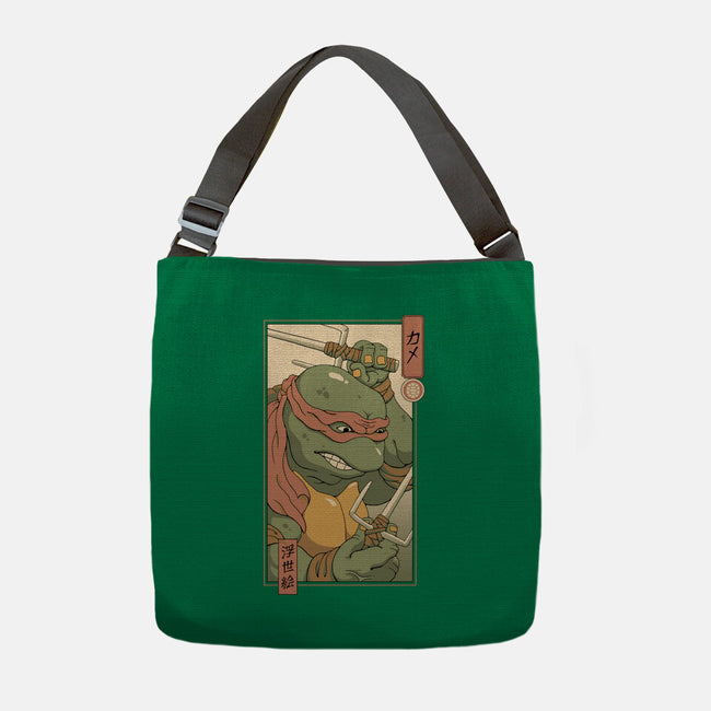 Red Kame Ninja-none adjustable tote bag-vp021