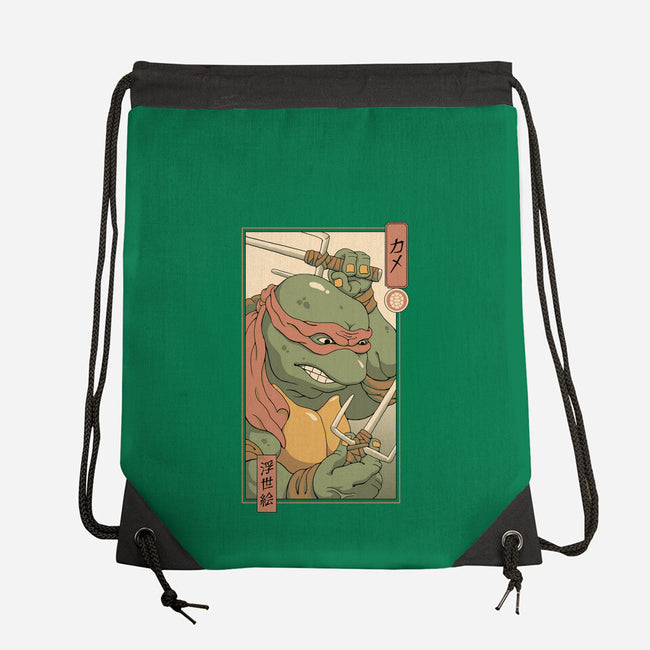 Red Kame Ninja-none drawstring bag-vp021
