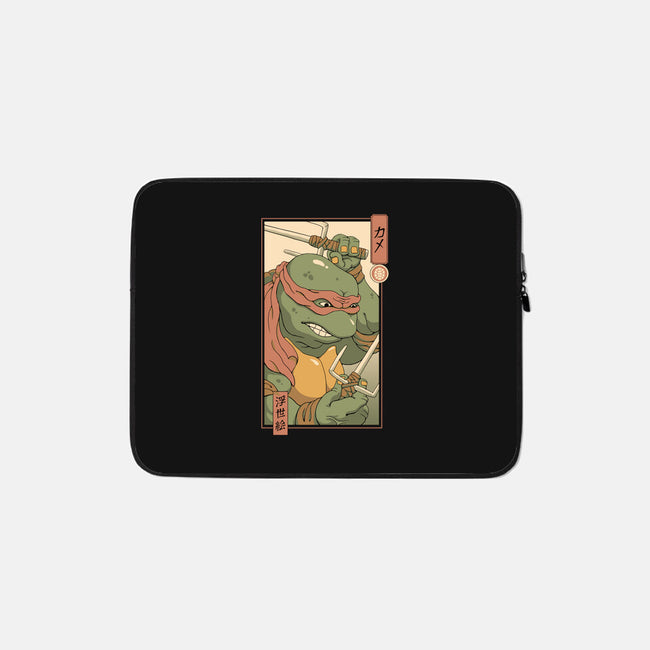 Red Kame Ninja-none zippered laptop sleeve-vp021
