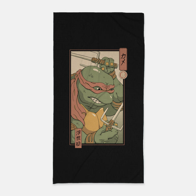 Red Kame Ninja-none beach towel-vp021