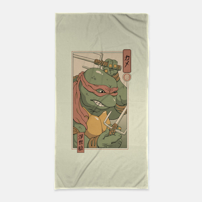 Red Kame Ninja-none beach towel-vp021