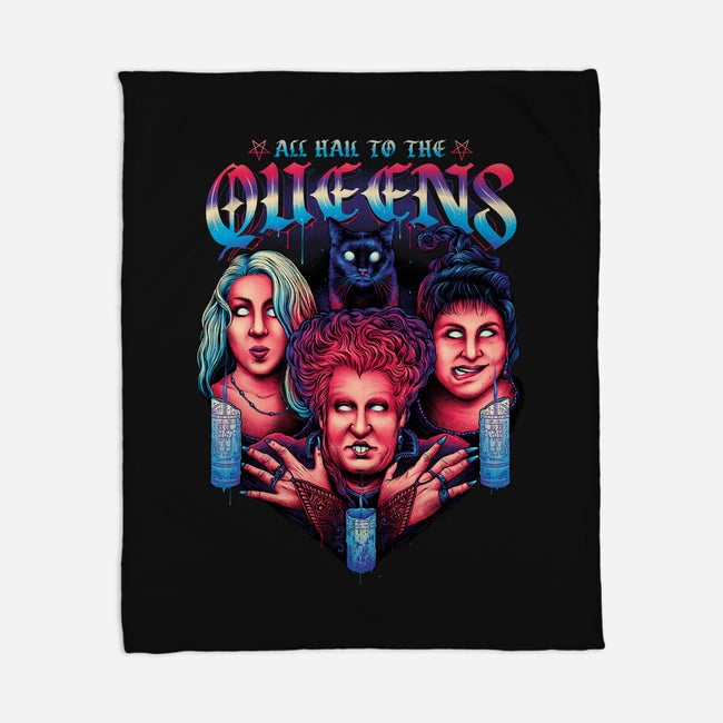 Queens of Halloween-none fleece blanket-glitchygorilla