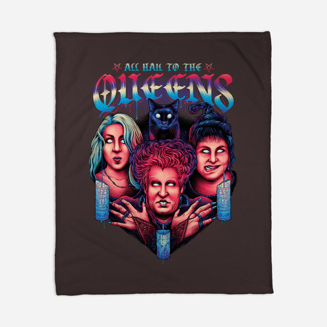 Queens of Halloween-none fleece blanket-glitchygorilla