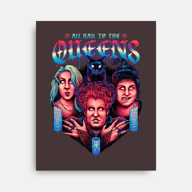 Queens of Halloween-none stretched canvas-glitchygorilla