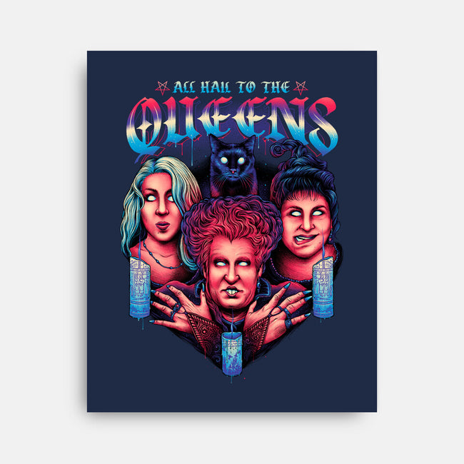 Queens of Halloween-none stretched canvas-glitchygorilla