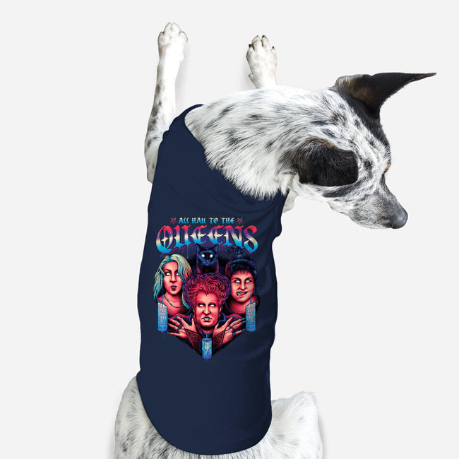Queens of Halloween-dog basic pet tank-glitchygorilla