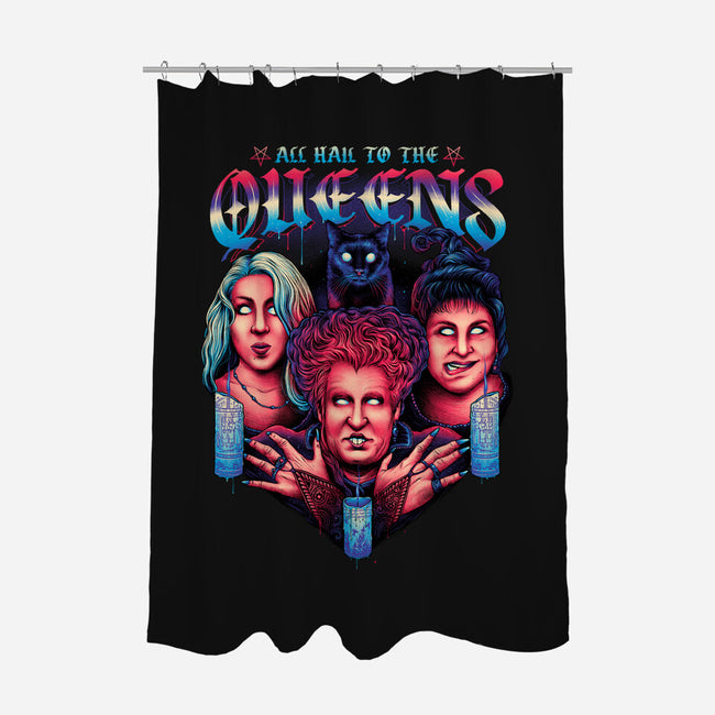 Queens of Halloween-none polyester shower curtain-glitchygorilla
