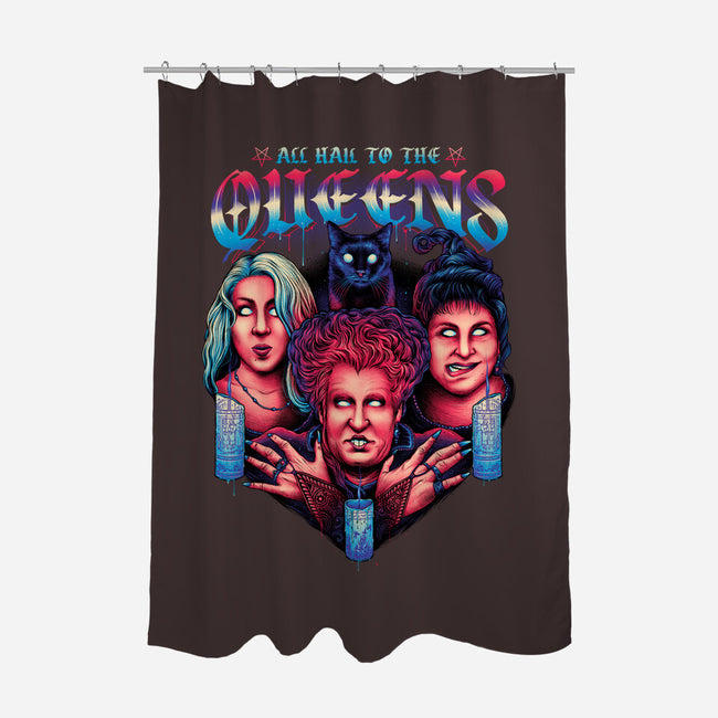 Queens of Halloween-none polyester shower curtain-glitchygorilla