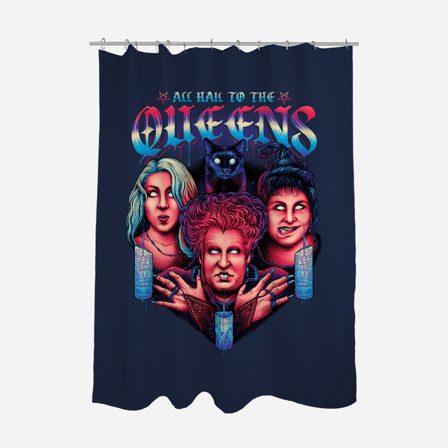 Queens of Halloween-none polyester shower curtain-glitchygorilla