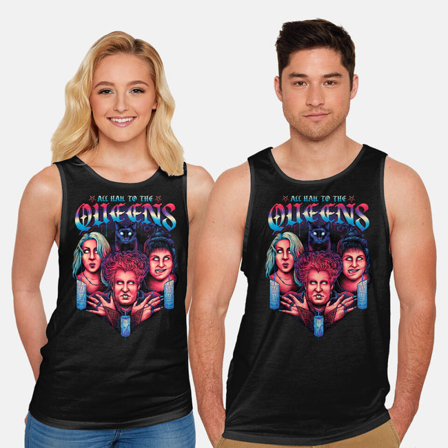 Queens of Halloween-unisex basic tank-glitchygorilla