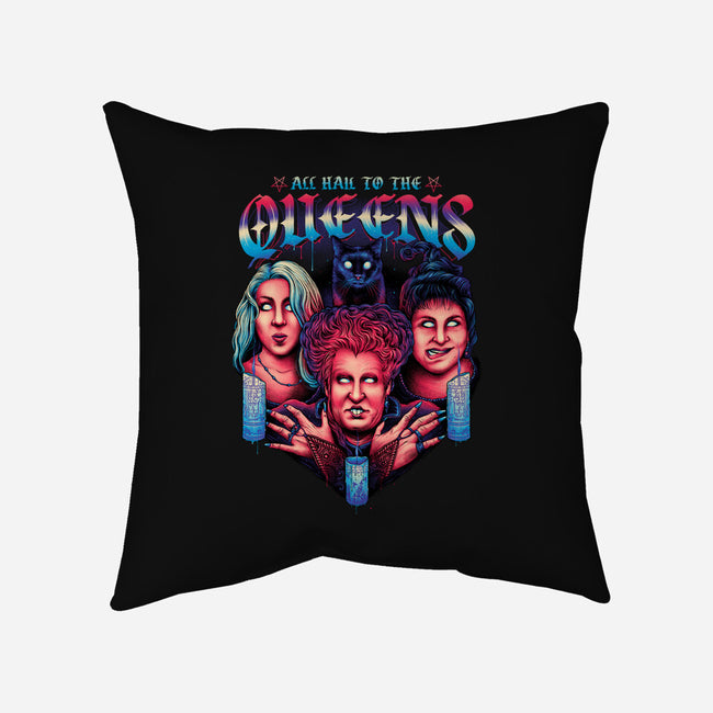 Queens of Halloween-none removable cover w insert throw pillow-glitchygorilla