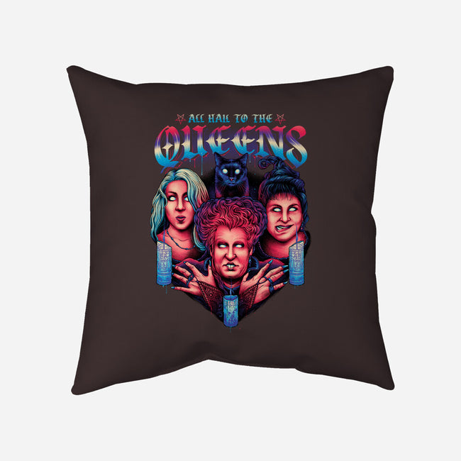 Queens of Halloween-none removable cover w insert throw pillow-glitchygorilla