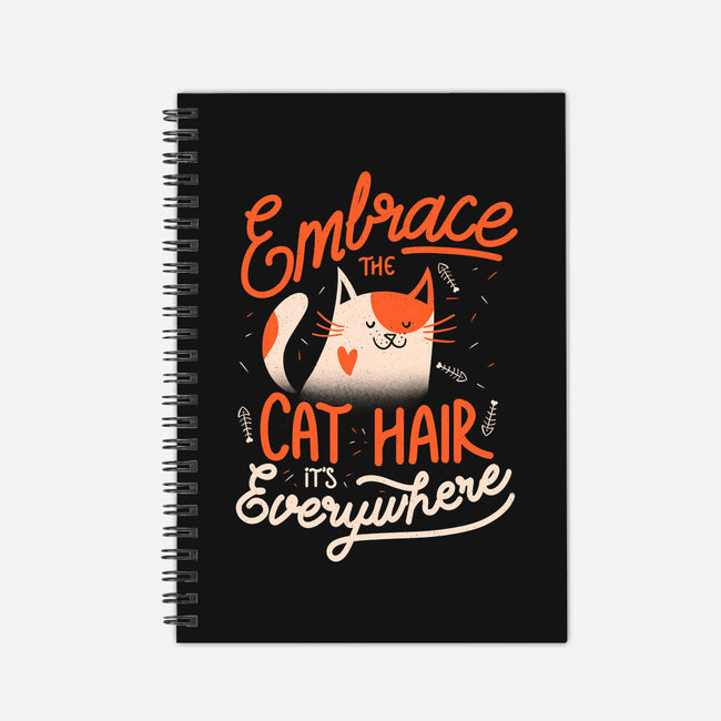 Embrace The Cat Hair-none dot grid notebook-eduely