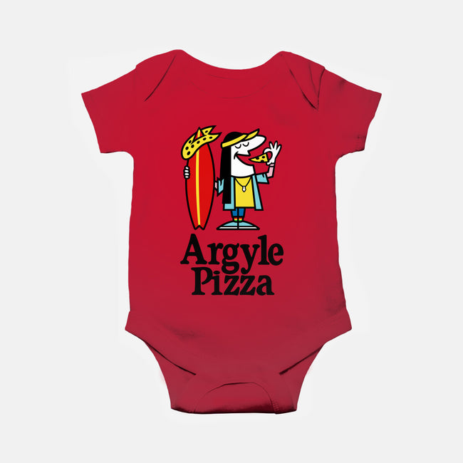 Argyle Pizza-baby basic onesie-demonigote