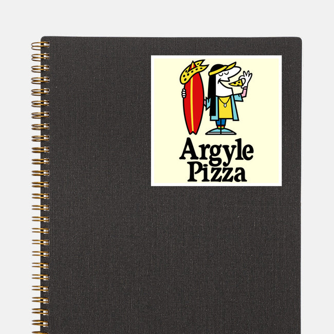 Argyle Pizza-none glossy sticker-demonigote