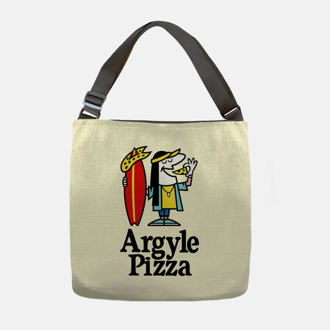Argyle Pizza-none adjustable tote bag-demonigote