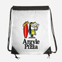 Argyle Pizza-none drawstring bag-demonigote