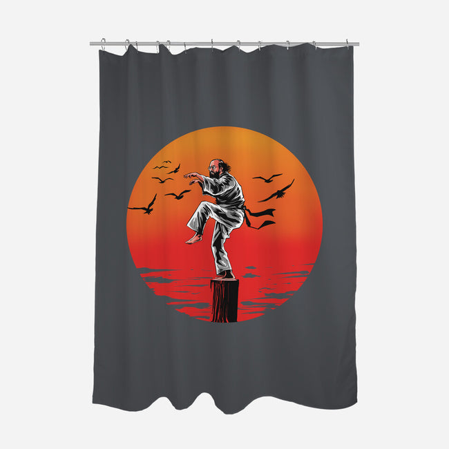 Karate Murray-none polyester shower curtain-zascanauta