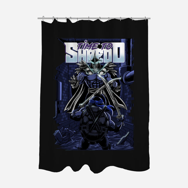 Time To Shredd-none polyester shower curtain-Diego Oliver