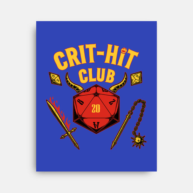 Critical Hit Club-none stretched canvas-pigboom