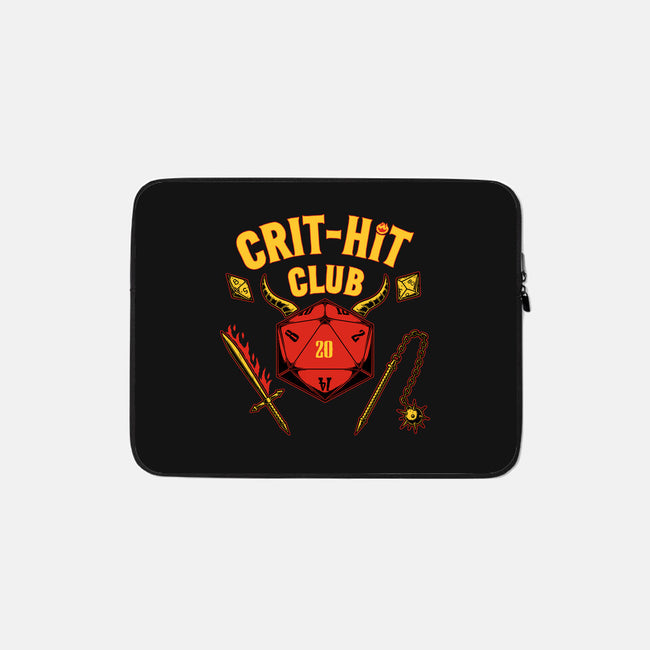 Critical Hit Club-none zippered laptop sleeve-pigboom