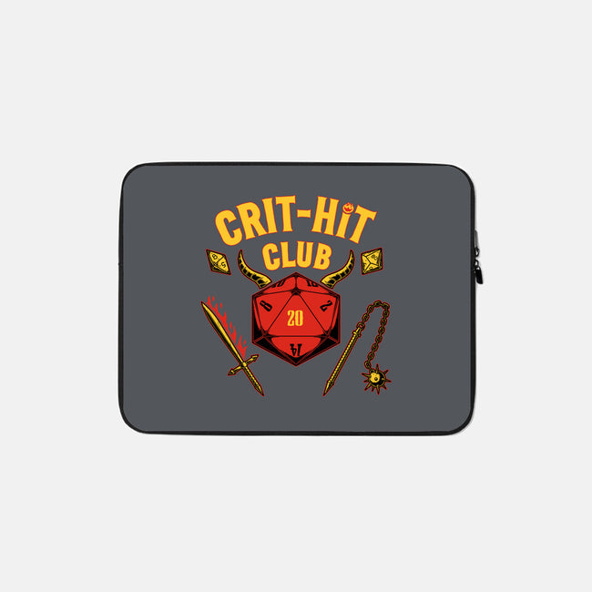 Critical Hit Club-none zippered laptop sleeve-pigboom