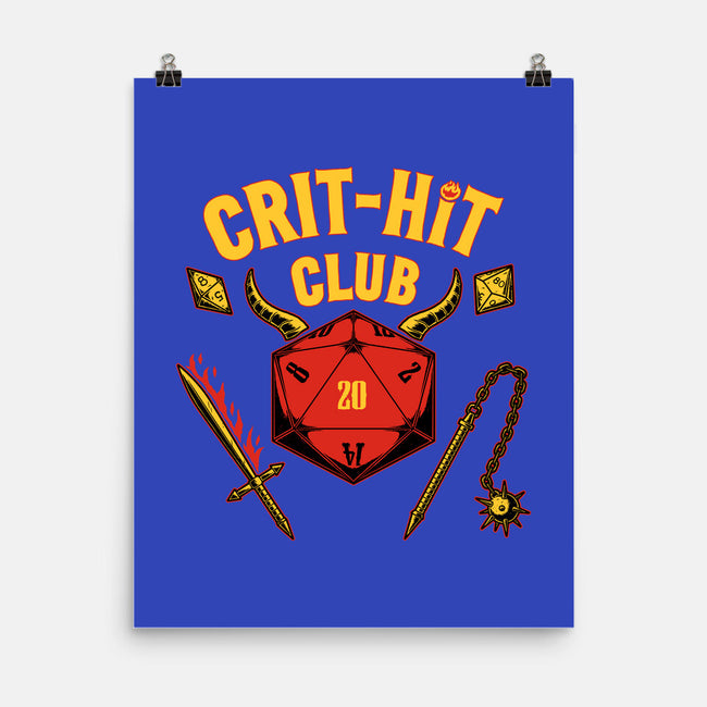 Critical Hit Club-none matte poster-pigboom