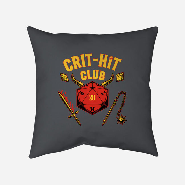 Critical Hit Club-none removable cover w insert throw pillow-pigboom