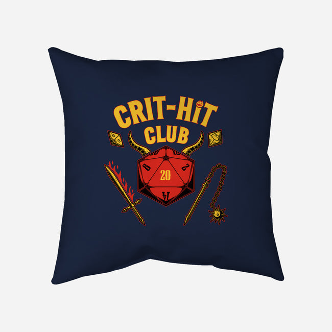 Critical Hit Club-none removable cover w insert throw pillow-pigboom